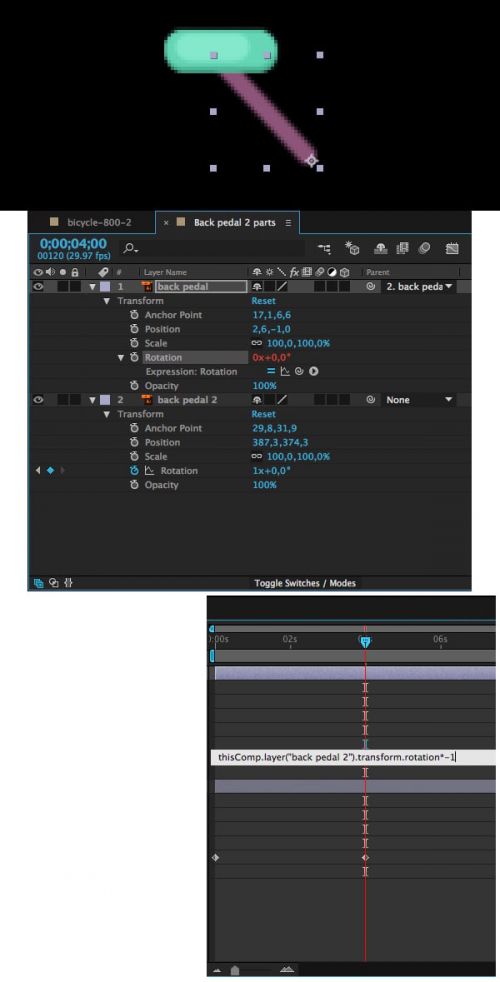 آموزش متحرک سازی دوجرخه در افترافکت